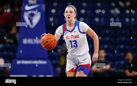 Depaul Guard Maeve Mcerlane 13 Brings The Ball Up Court During The