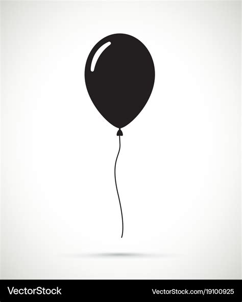 A Black Balloon Royalty Free Vector Image Vectorstock