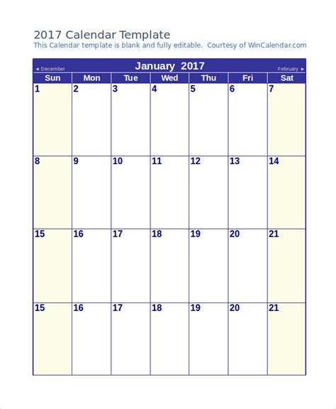 Blank Calendar Template Word Calendar For Planning Printable Calendar