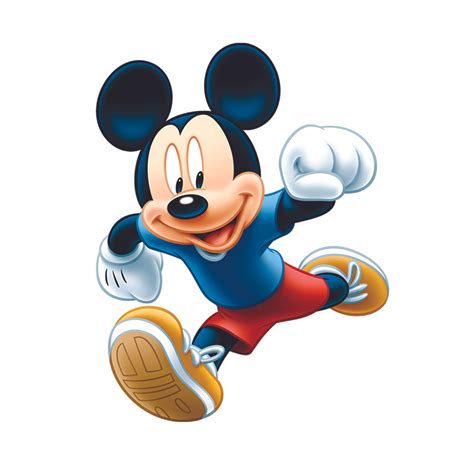 Mickey Mouse Running Cartoon Characters Decors Wall Sticker Art Design