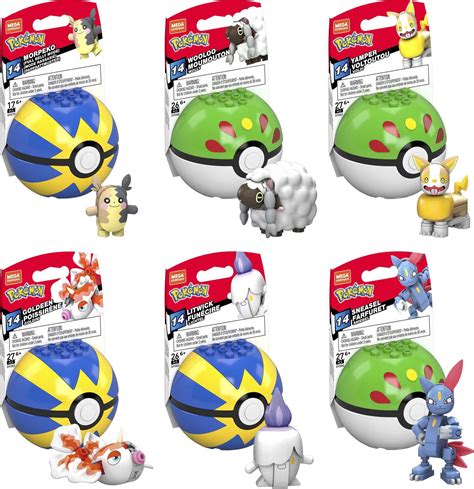 Mega Pokemon Poke Ball 6 Pack Construction Set Series 14