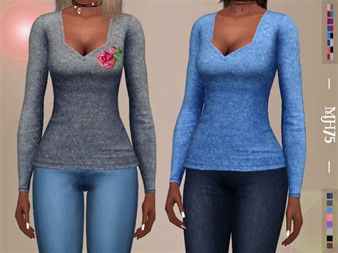 S4 Merona Tops By Margeh 75 At Tsr Sims 4 Updates
