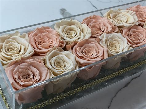 Valentines Day Customize Your Own Acrylic Flower Box Etsy In 2021
