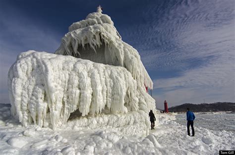 Frozen Sentinels Of Southern Lake Michigan Huffpost Life