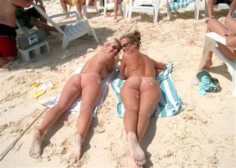 Two Sexy Horny British Wives Naked At Beach