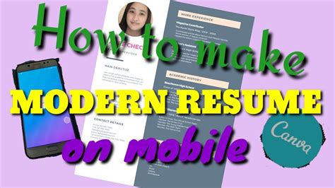 How To Make Modern Resume On Phone Tagalog Tutorial Paano Gumawa Ng