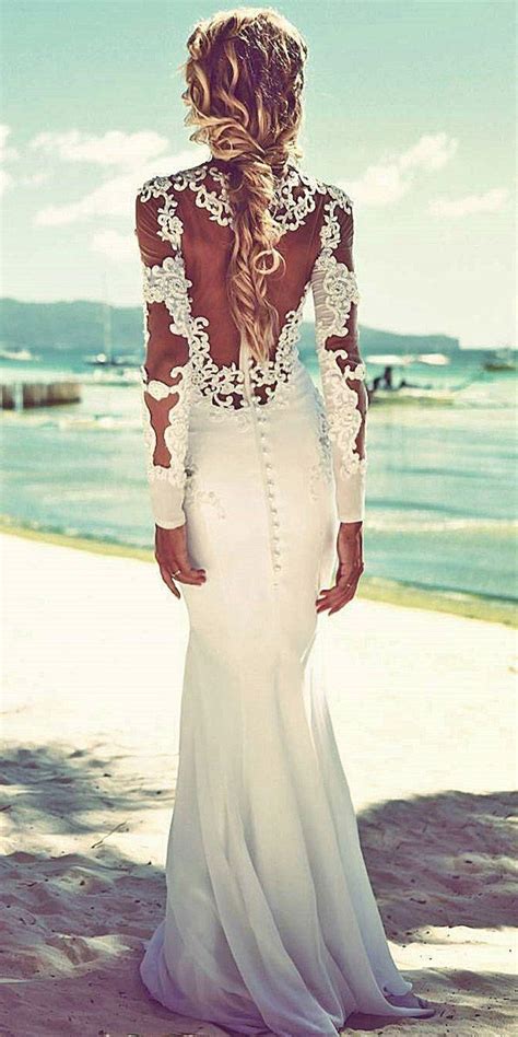24 Beach Wedding Dresses Perfect For Destination Weddings 2664232 Weddbook