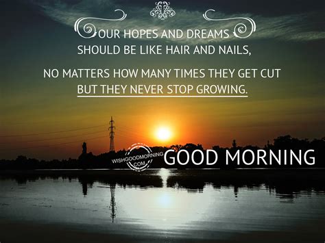 Hopes And Dreams Should Be Like Hairs And Nails Good Morning Pictures