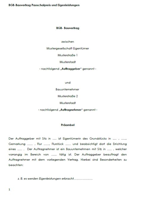 Erstelle eine bauvertrag kündigung kostenlos mit unserer muster vorlage. Sparpaket BGB-Bauverträge sofort zum Download