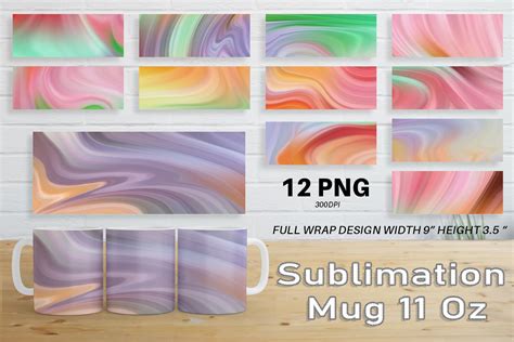 Mug Wrap Sublimation Design Wave Graphic By Artnoy Creative Fabrica