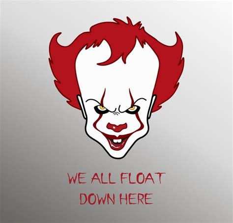 We All Float Down Here Pennywise svg Pennywise silhouette | Etsy in