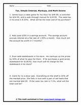 Sales Tax Problems Worksheets Photos
