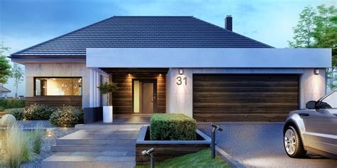Die garage, hotel, und haus. Fertighaus bungalow mit garage | Modern house facades ...