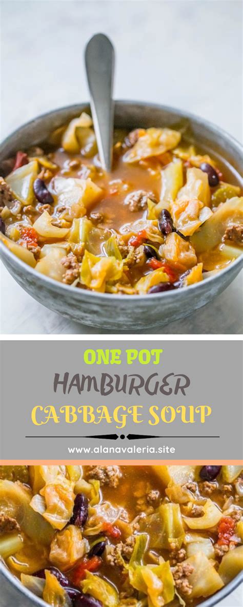 Hamburger, cooked and chopped fine, add towards the end. ONE POT HAMBURGER CABBAGE SOUP | Easy cooking recipes, Cabbage soup, Cooking recipes