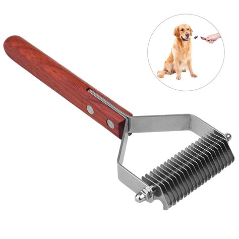 Petacc Anti Slip Wooden Handle Pet Grooming Brush Multi Functional