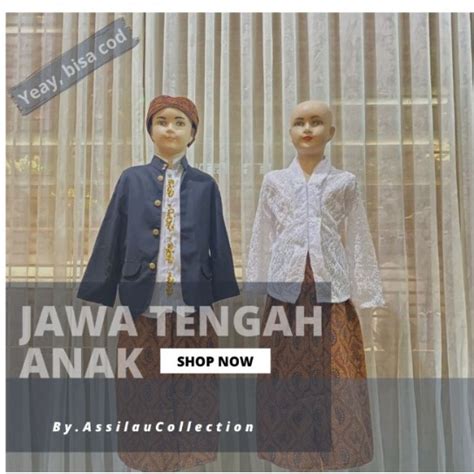 Jual Baju Adat Jawa Tengah Anak Satuan Lakicewek Shopee Indonesia