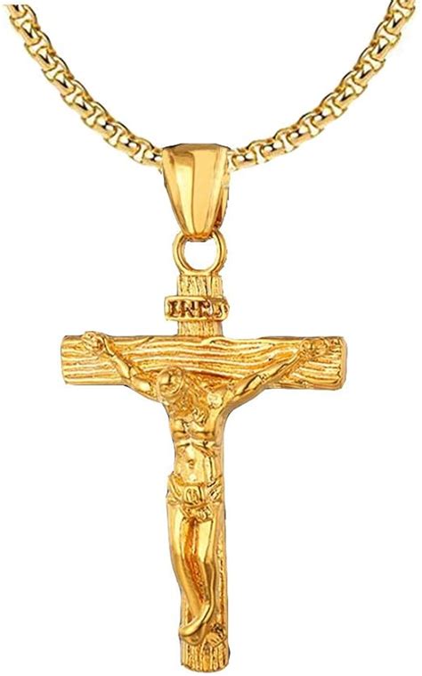Bestleey Men S Antique Cross Religious Pendant Necklace Jesus Christ