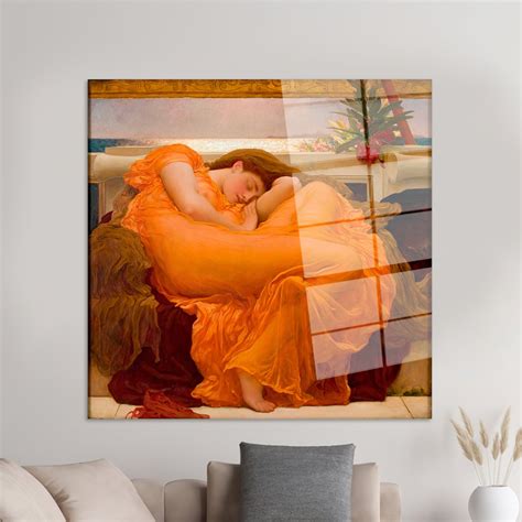 Wall Art Frederic Leighton Flaming June Glass Art Wall Etsy