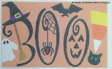 Boo Halloween Needlepoint By Lifestyle Designer Sandy Grossman Morris