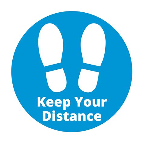 Keep Your Distance Circle Floor Sticker Venture Banners