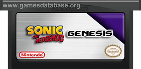 Sonic The Hedgehog Nintendo Game Boy Advance Artwork Cartridge