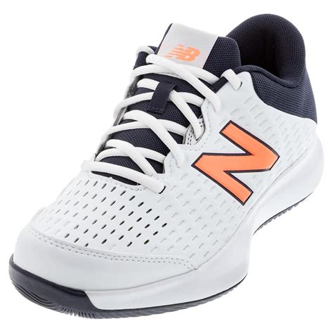 New Balance Women`s 696v4 D Width Tennis Shoes White And Thunder Tennis