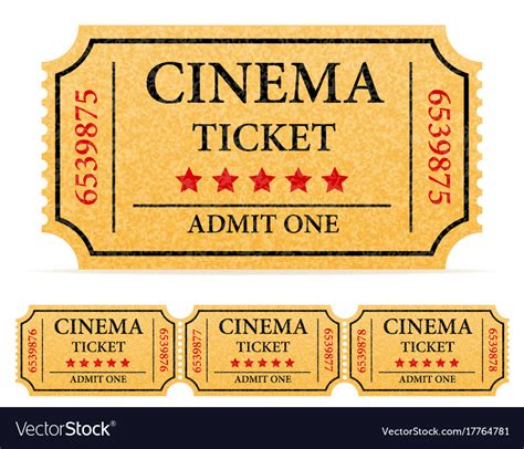 Your stay might be compromised, or you might get denied on your next visa application. Cinema ticket stock Royalty Free Vector Image - VectorStock