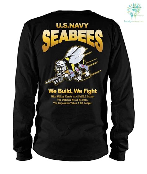 Usnavy Seabees We Build We Fight Gildan Hoodie And Unisex Long Sleeve