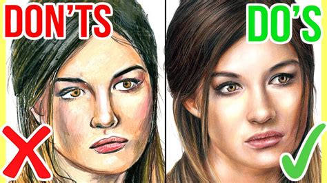 Dos And Donts How To Draw A Face With Coloured Pencils