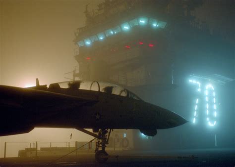 Early Morning Fog Sets Across The Flight Deck Of The