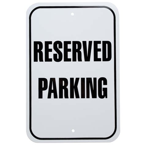 Reserved Parking Sign Reserved Parking Aluminum Composite Sign 12