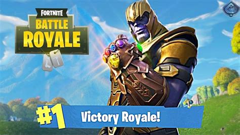 Fortnite Battle Royale My First Win As Thanos Youtube