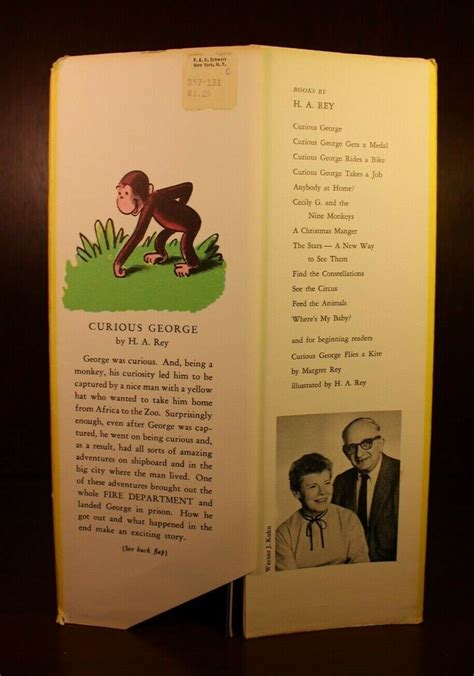 Curious George By H A Rey Very Good Hardcover 1958 1st Edition