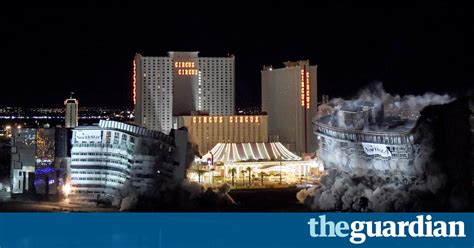Last Tower Of Famous Las Vegas Hotel Demolished Video Us News The Guardian
