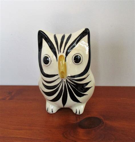 Vintage Tonala Mexico Pottery Owl Figurine Owl Statue Etsy Owl