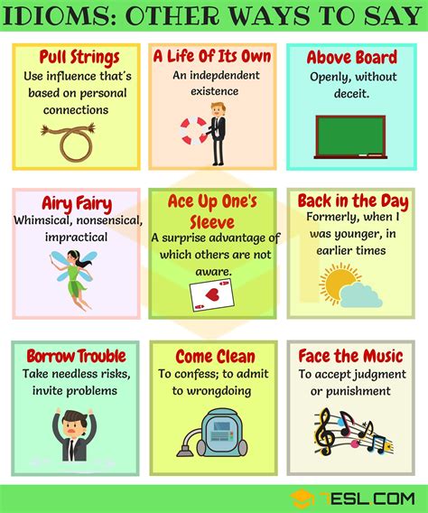 100 Useful Idiomatic Expressions From A Z With Examples • 7esl