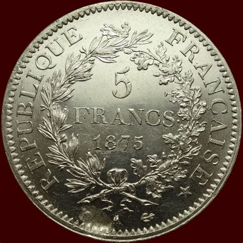 France 5 Francs 1875 A Hercule Silver Catawiki