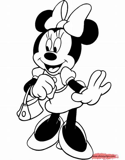 Minnie Mouse Coloring Pages Purse Disney Funstuff