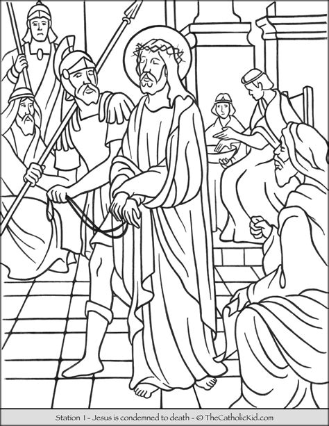 Stations Of The Cross Coloring Pages Printable Printable Word Searches