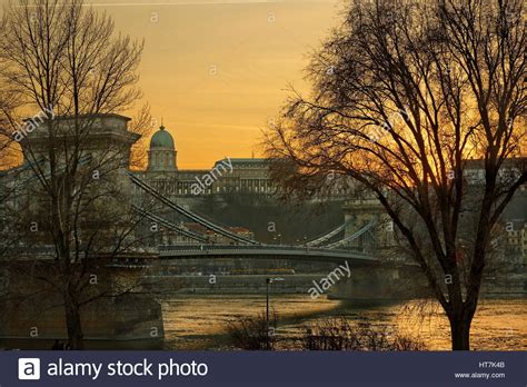 The Danube Széchenyi Bridge Or Chain Bridge And The Royal Palace