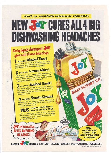 Joy Dishwashing Liquid Vintage Ad Pin It 1 Like 1 Image Dishwashing