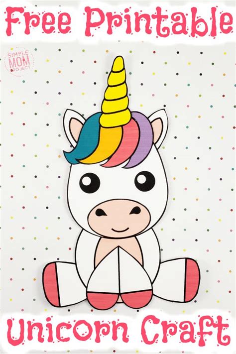 A Unicorn Craft With The Text Free Printable