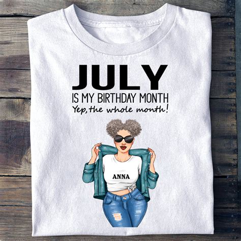 Personalized Custom July Birthday T Shirt Queens Born In July July