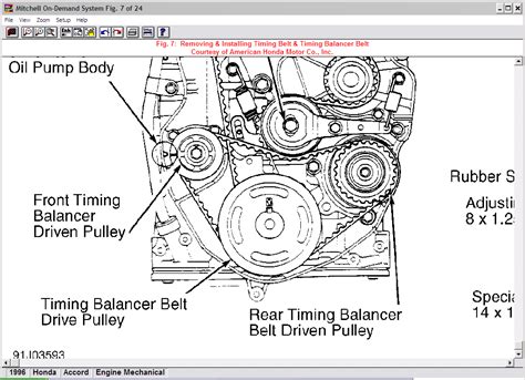 Where Do You Line Up The Timing Marks On Balancer Pulley On 1996 Honda