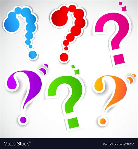 Colorful Paper Question Mark For Speech Royalty Free Vector