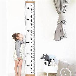 Infant Baby Height Growth Chart Roll Up Hanging Wood Frame Height