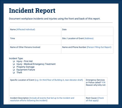 How Do You Write An Incident Report In Aged Care
