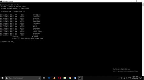How To Use The Dir Command In Windows 10