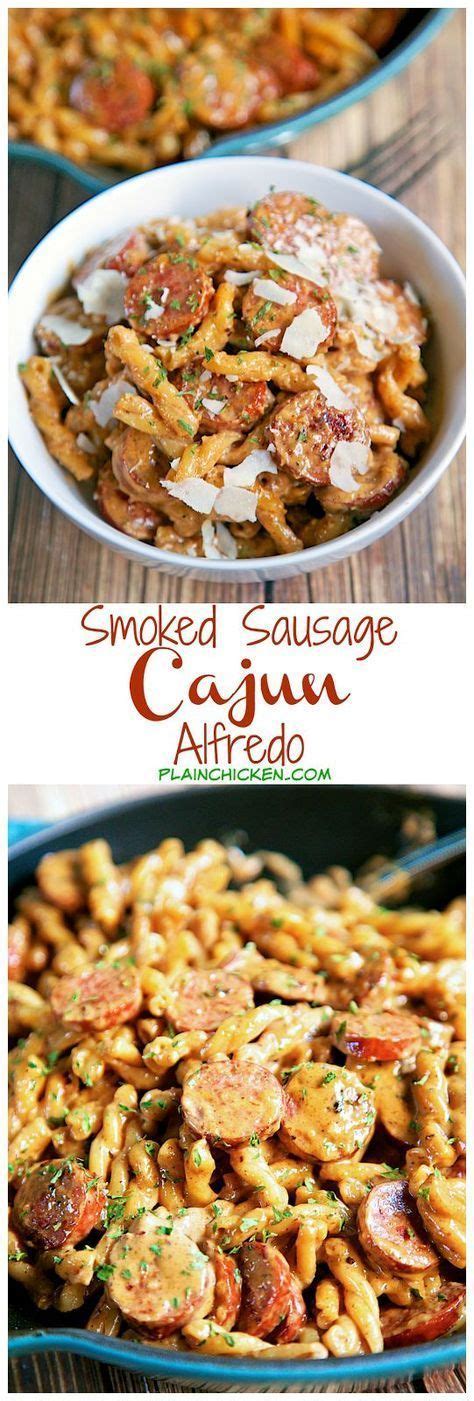 Cook the pasta according to the cooking instructions or in your instant pot. Smoked Sausage Cajun Alfredo - Only 5 ingredients - smoked ...