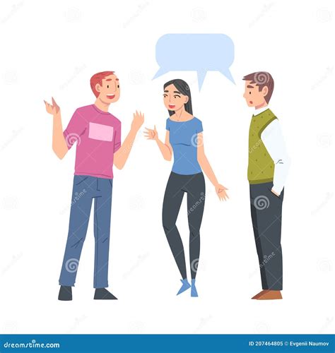 Group Of People Talking To Each Other With Speech Bubbles Friends Or